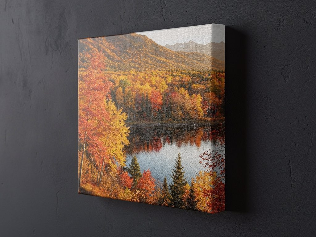 Square format gallery-wrapped canvas print