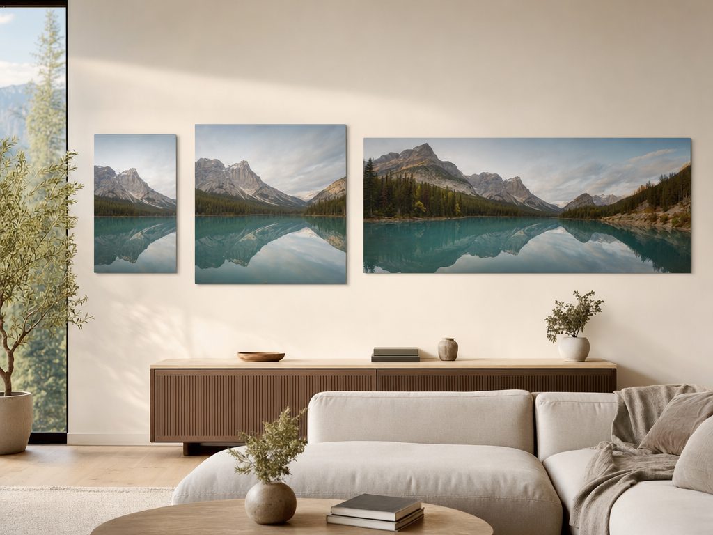 Large, extra-large and oversized Metal compared on a wall